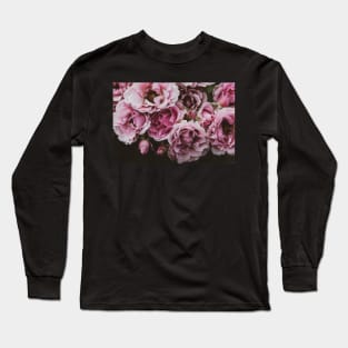 Vintage Pink Garden Roses Long Sleeve T-Shirt